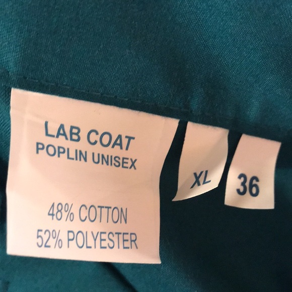 LAB COAT RMF SCRUBS POPLIN UNISEX DARK GREEN - Picture 6 of 7